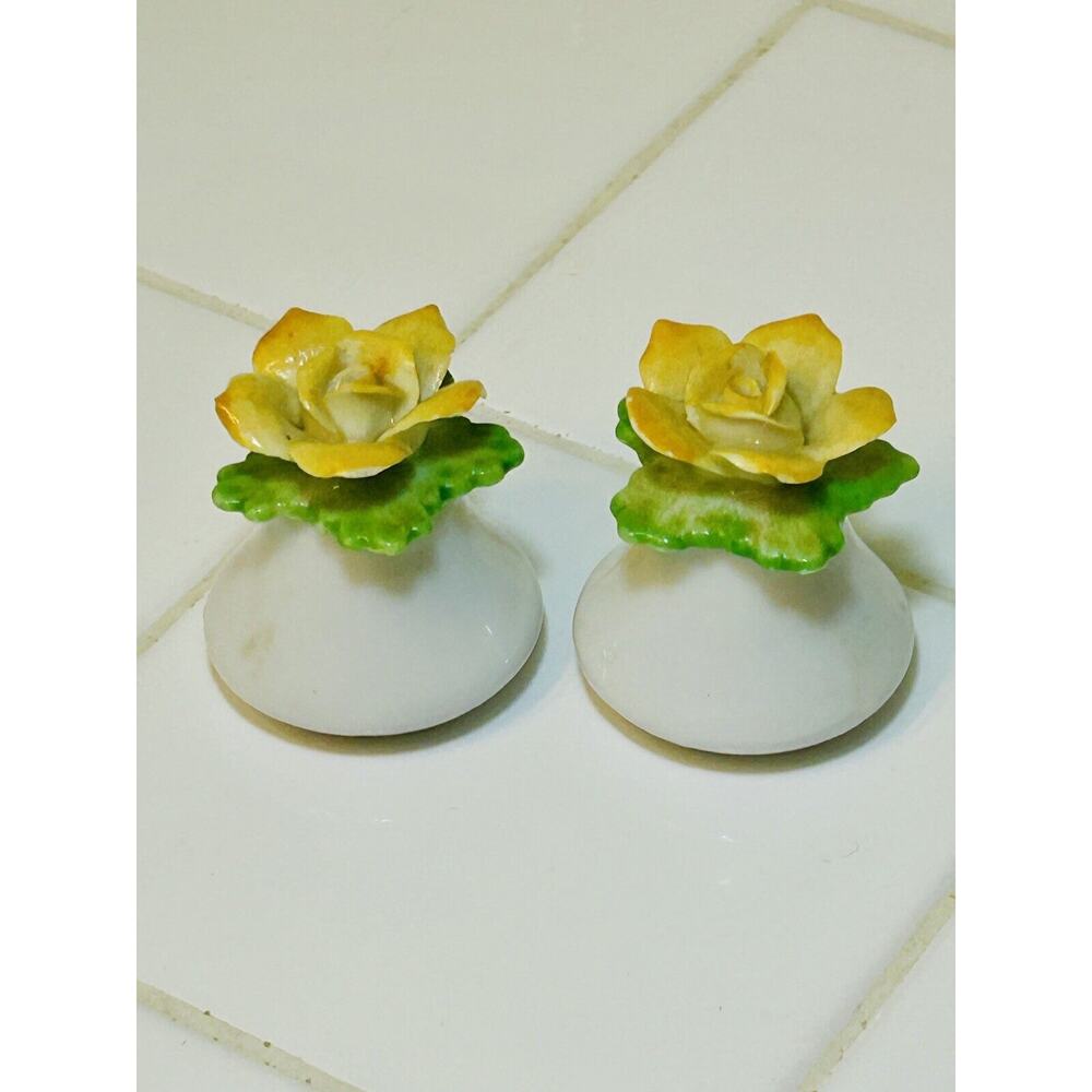 Vintage‎ Aynsley Fine Bone China Floral Salt And Pepper Shaker Japan HandPainted